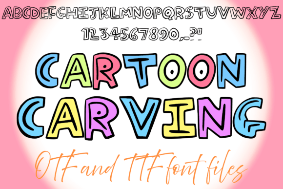 Cartoon Carving: A Bold, Playful Font for Creative Projects