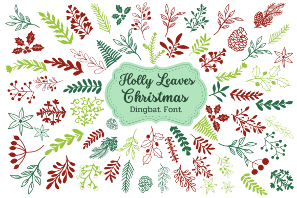 Holly Leaves Christmas: A Festive Font for Creative Projects