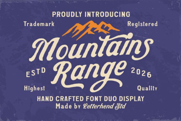 Mountains Range Duo: A Handcrafted Typeface for Authentic Brands