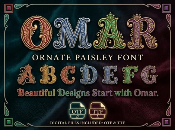 Omar: A Premium Font for Ornate & Cultural Design