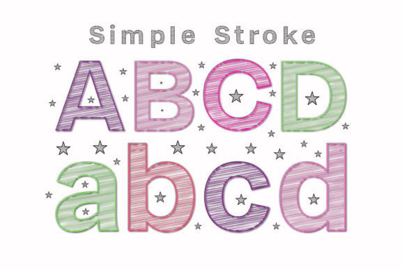 Simple Stroke: A Creative Font for Vibrant, Whimsical Design